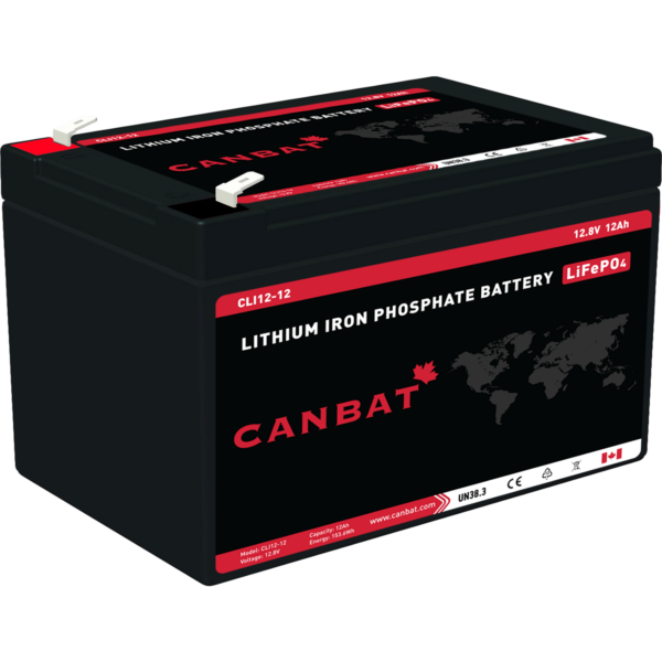 CANBAT - 12V 12Ah Lithium Battery (LifePO4) CLI12-12