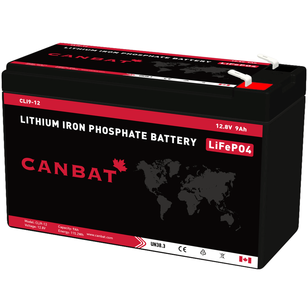 CANBAT -12V 9Ah Lithium Battery CLI12-12