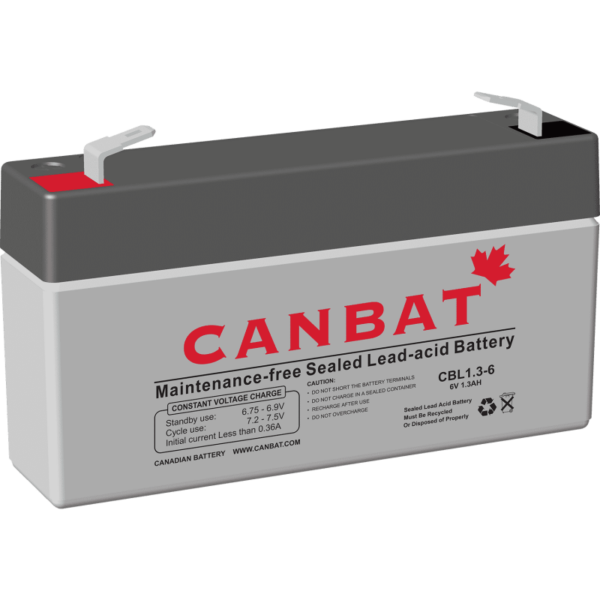 CANBAT - 6V 1.3AH SLA Battery CBL1.3-6
