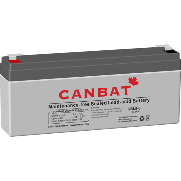 CANBAT - 6V 5AH SLA Battery CBL5-6
